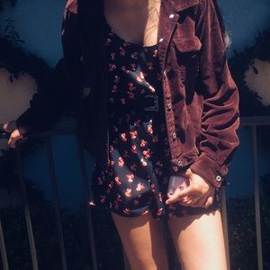 Romper with rose print